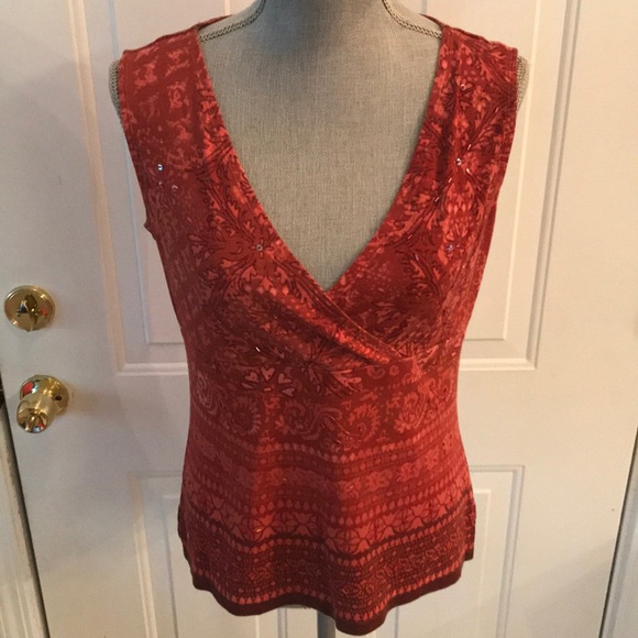 AC Tops - A|C Womens Size Small Pattern Tank Top
